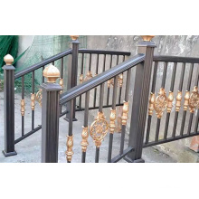 Zinc steel aluminum stair railings wooden handrails